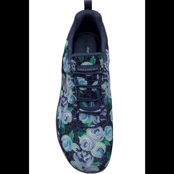 Skechers Summits Washable Bungee Sneakers All Things Rosey Blue Multi - Medium - Picture 2 of 3